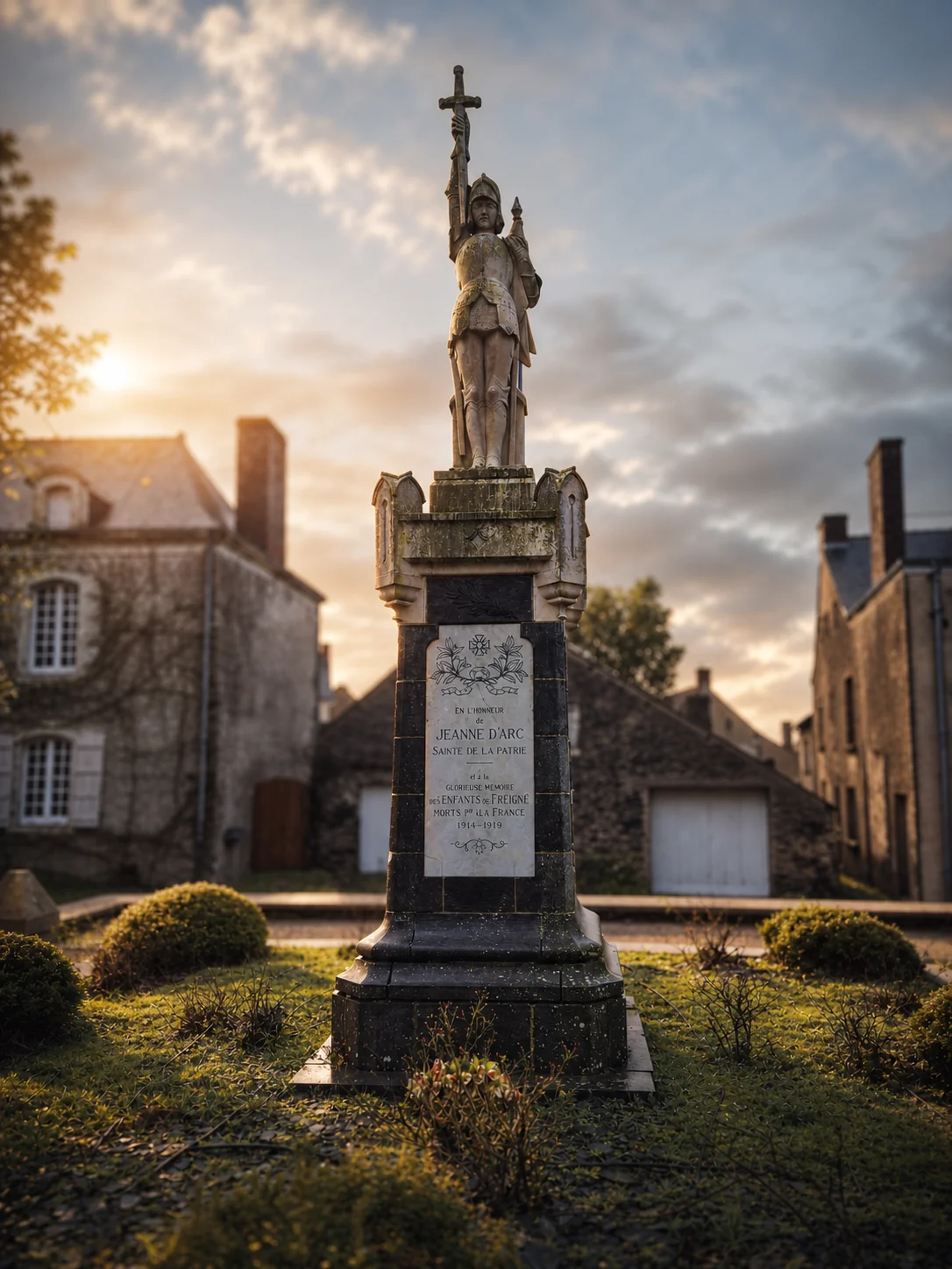 Le Monument aux Morts de Freigné : la Jeanne d'Arc d'Yvonne Vigier